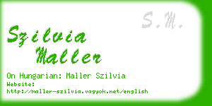 szilvia maller business card